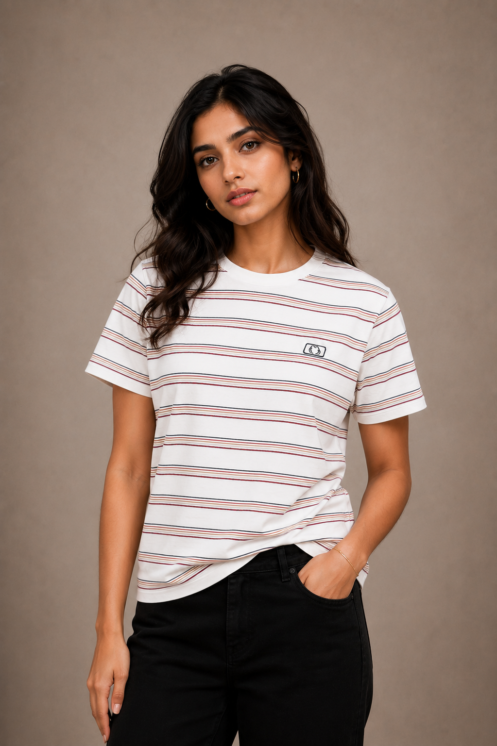 Premium Striped Round Neck T-Shirt