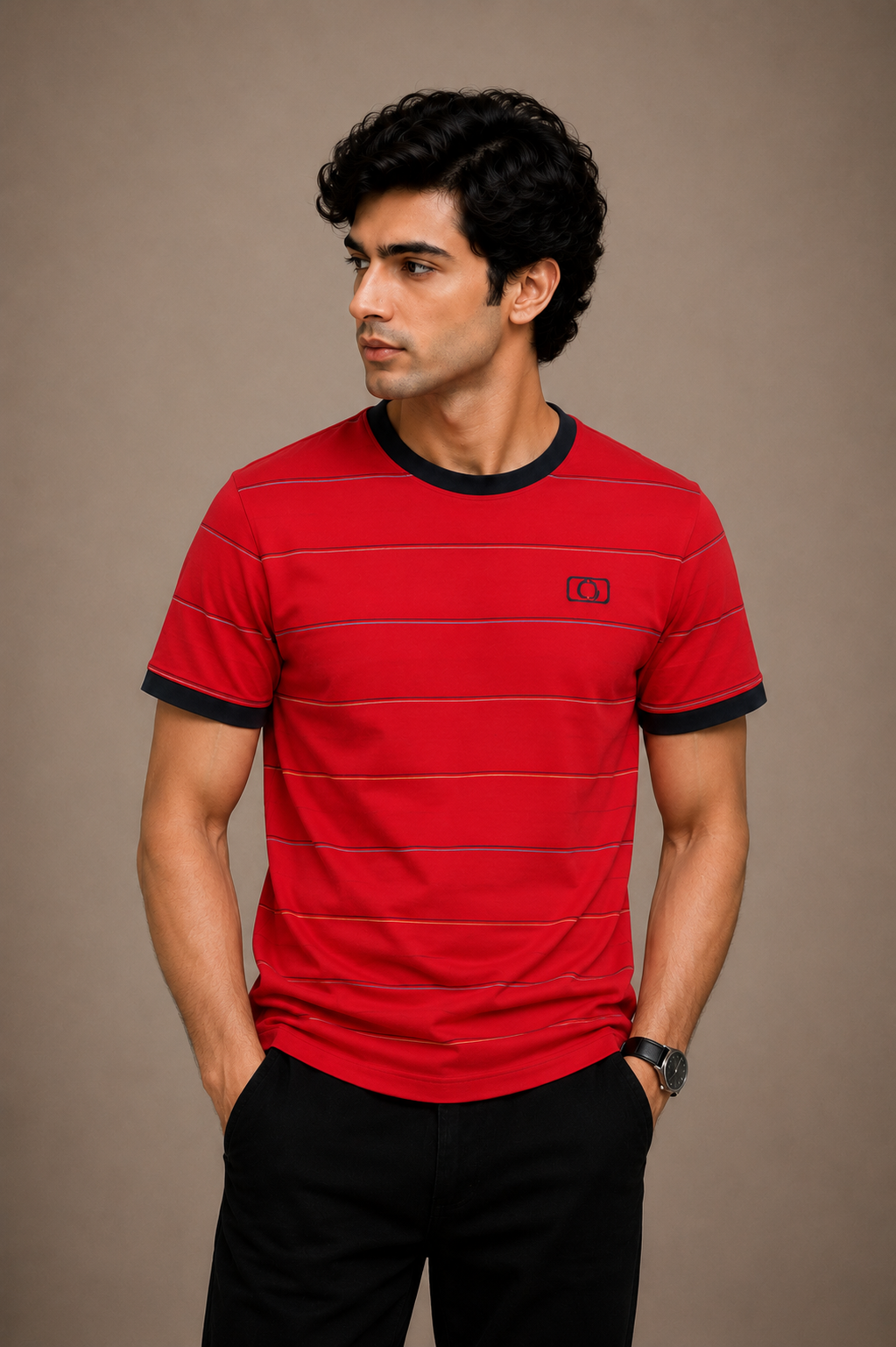 Classic Red Crew Neck T-Shirt