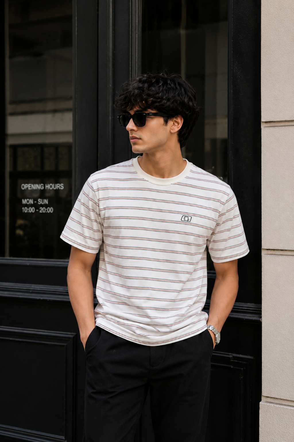 Premium Striped Crew Neck T-Shirt