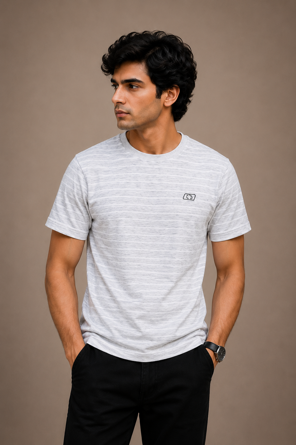 Premium Striped Round Neck T-Shirt