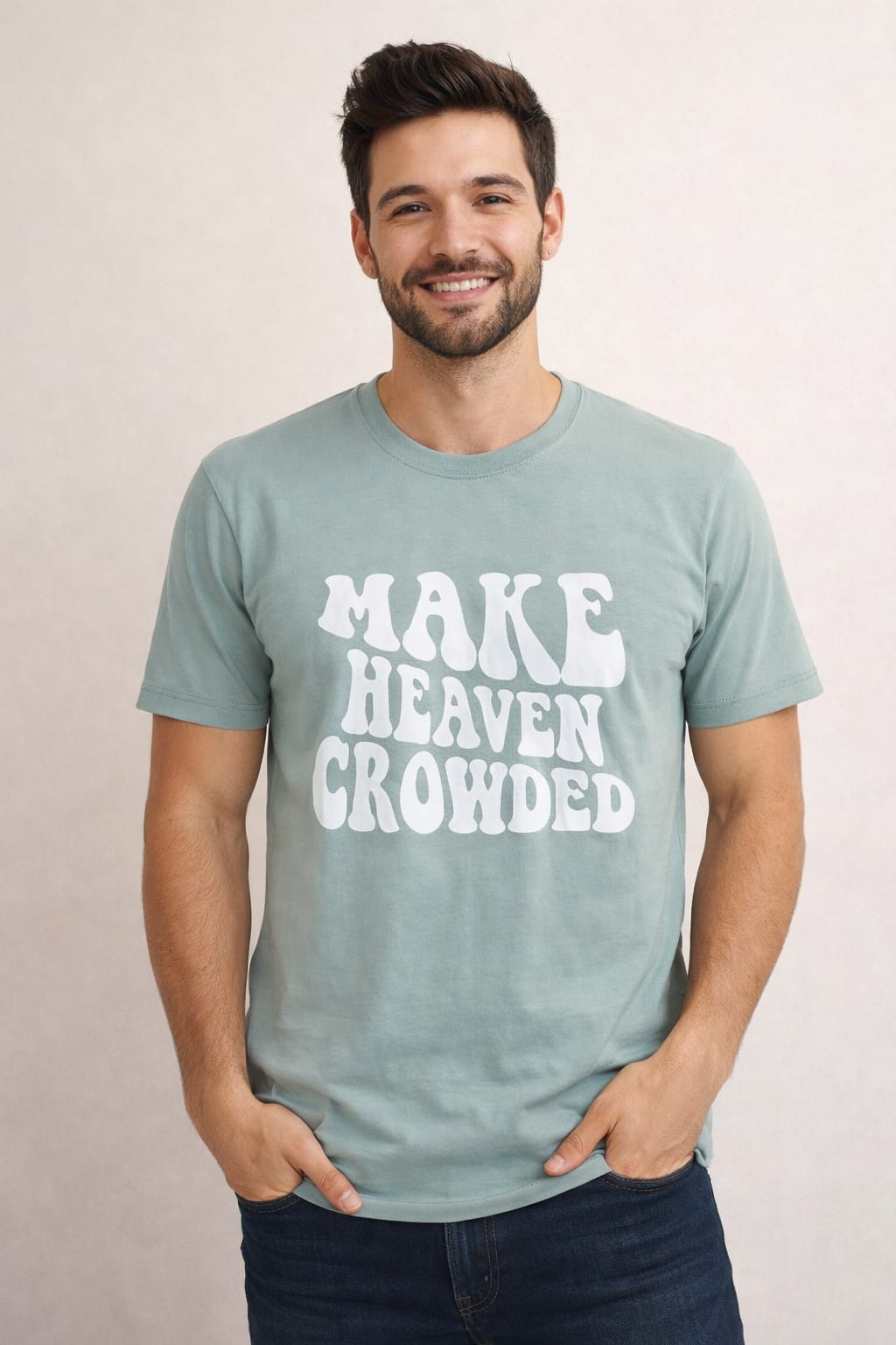 Make Heaven Crowded Printed T-Shirt for Men