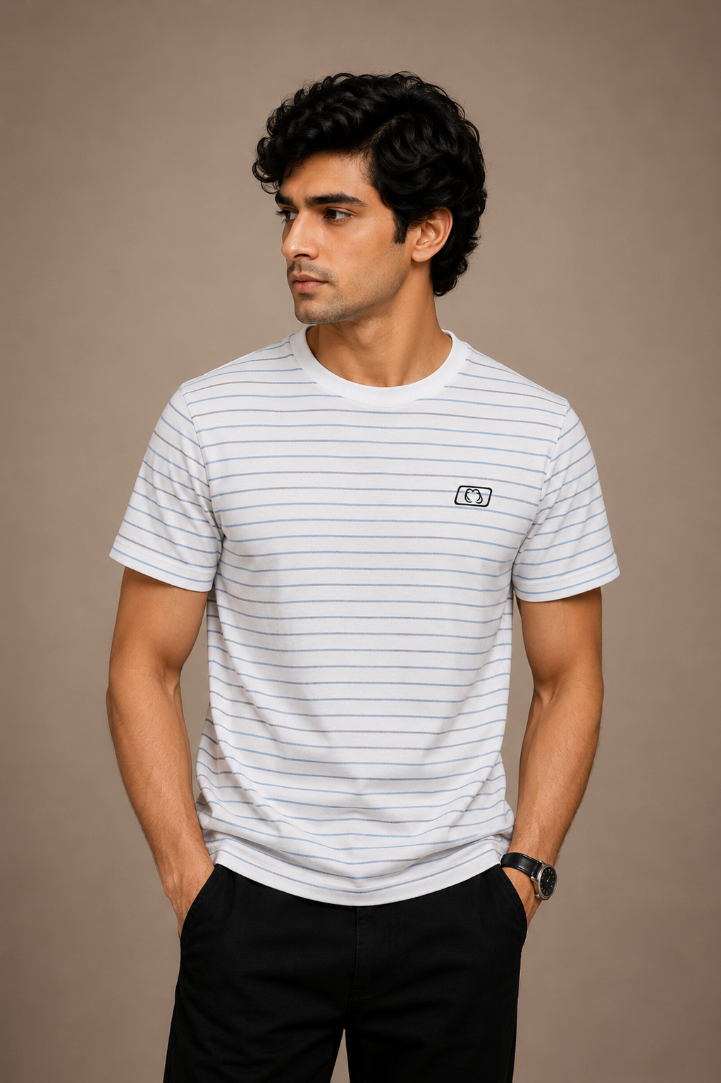 Premium Striped Round Neck T-Shirt