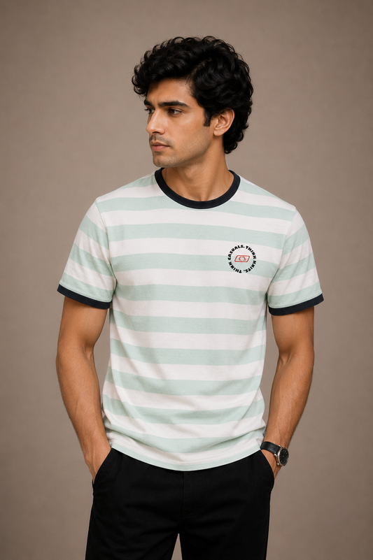 Premium Striped Round Neck T-Shirt