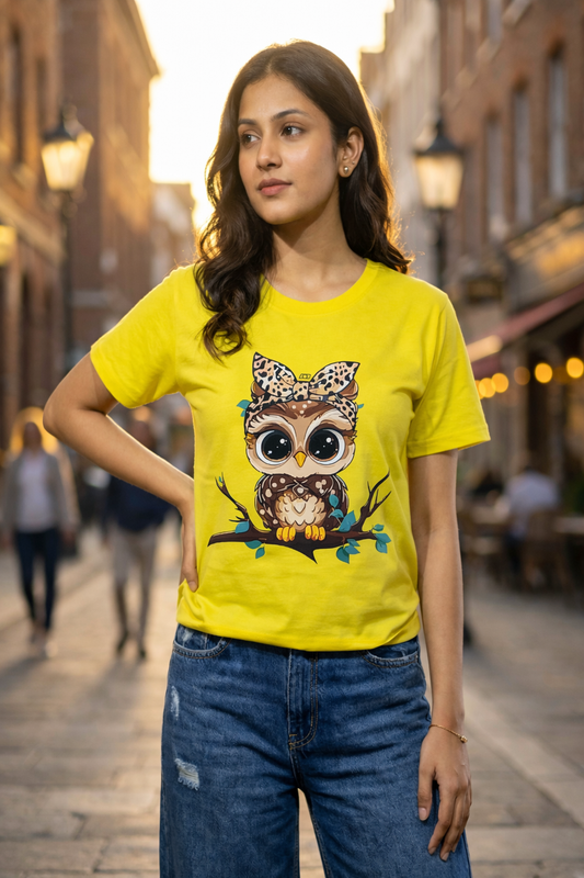 Cute Owl Graphic T-Shirt